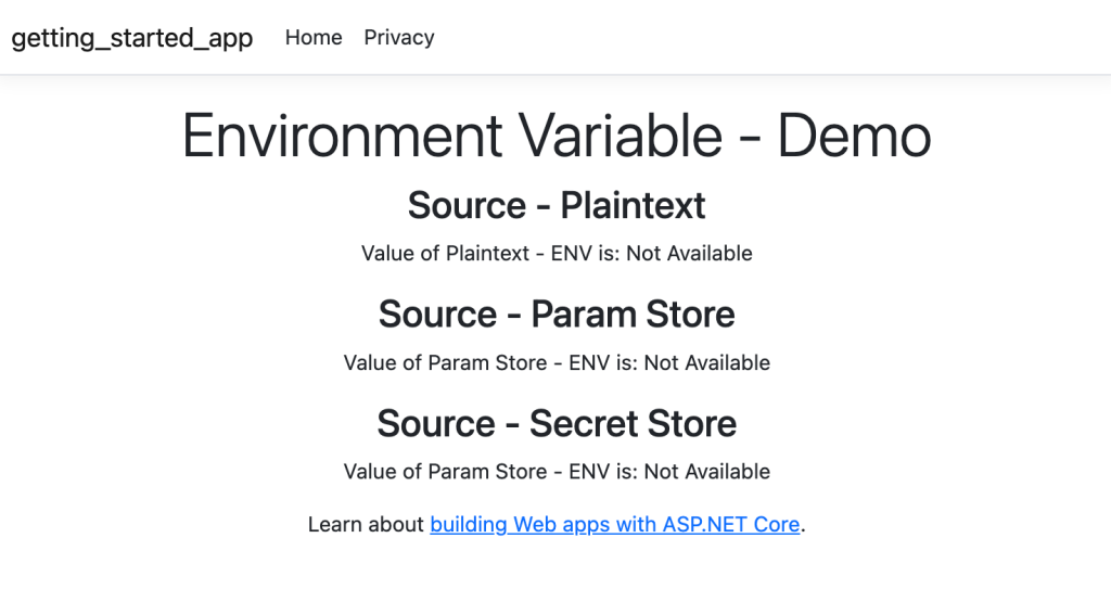 Figure 4: Retrieving default value