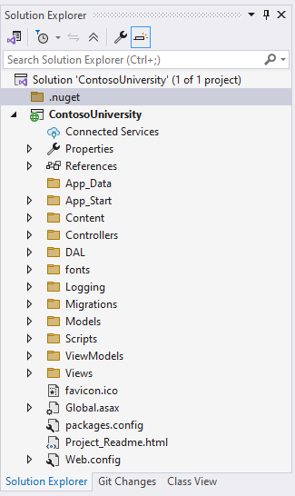 Solution Explorer view showing solution structure
