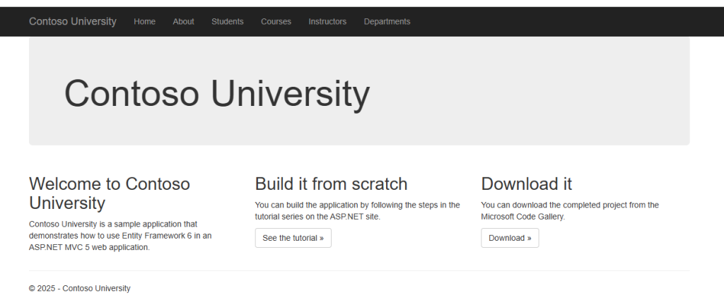 Modernized MVC application running