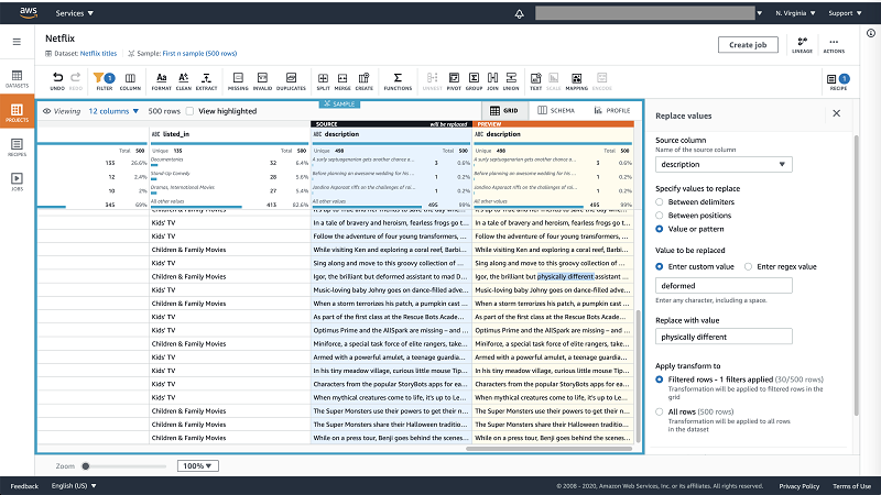 This will replace the term “deformed” with “physically different” only for Kids titles in the entire dataset.
