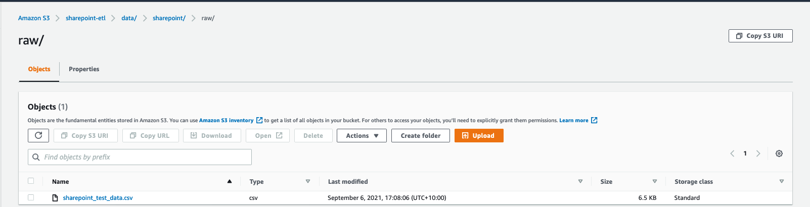 csv file s3 location