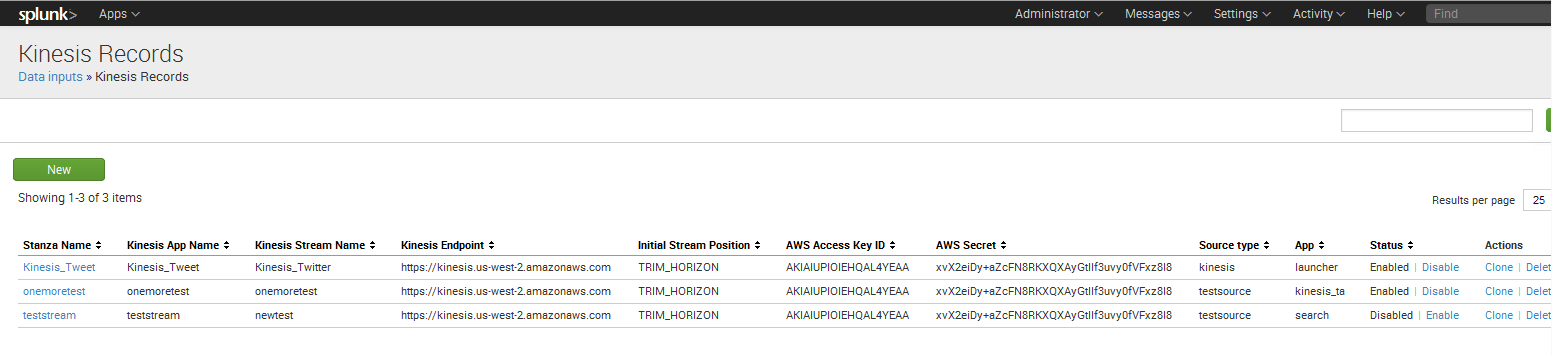 Enable the configuration