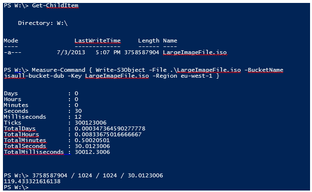 Uploading to a bucket using AWS Windows PowerShell tools