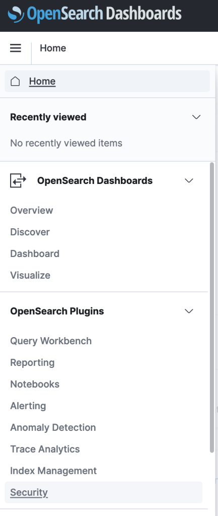 opensearch menu