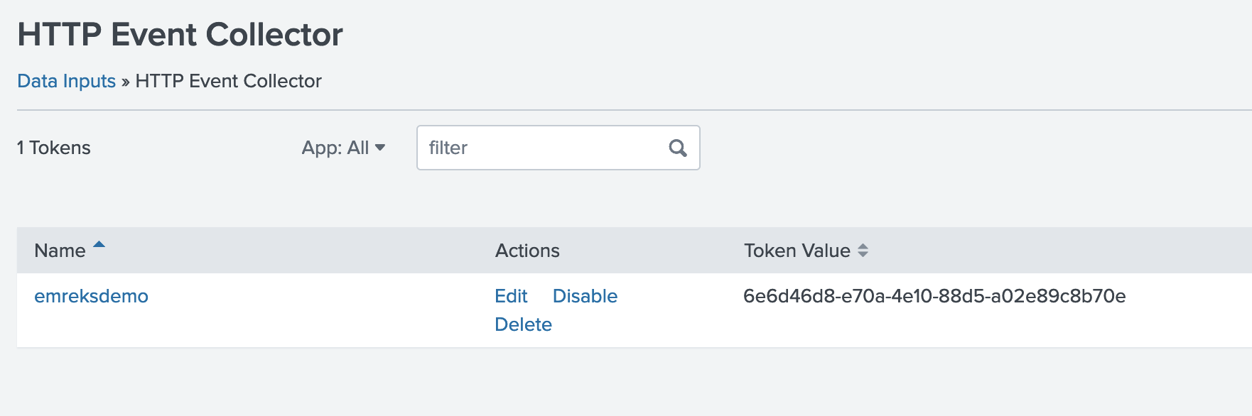 splunk-http-collector-list