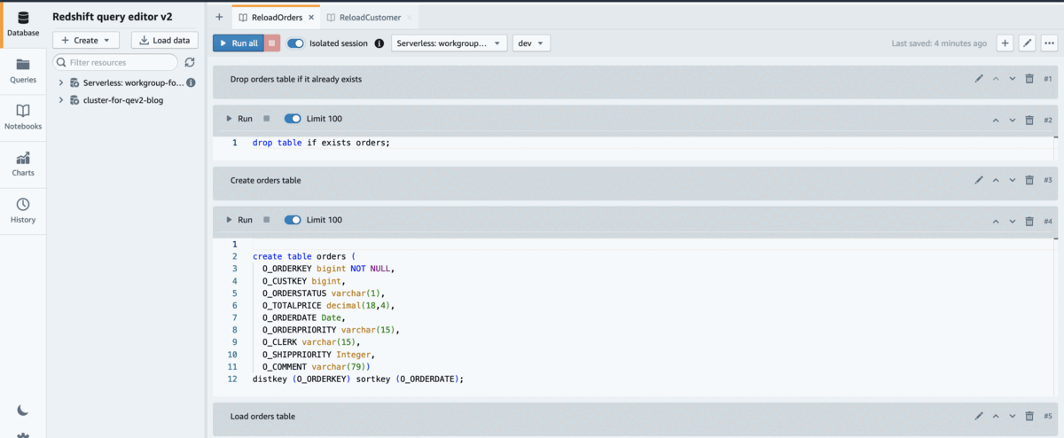 run queries in multiple SQL notebooks