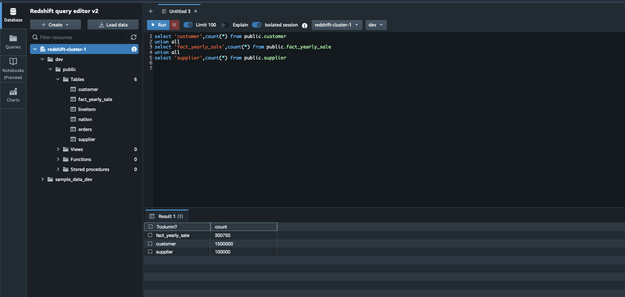 Redshift Query Editor v2 2