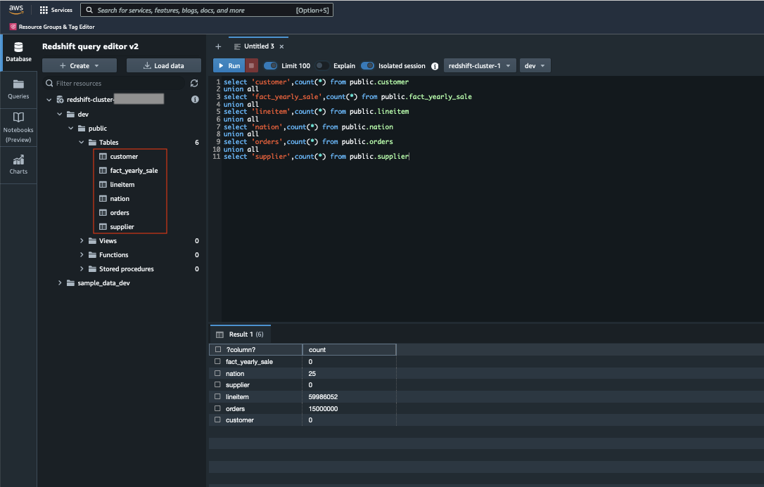 Redshift Query Editor v2 1