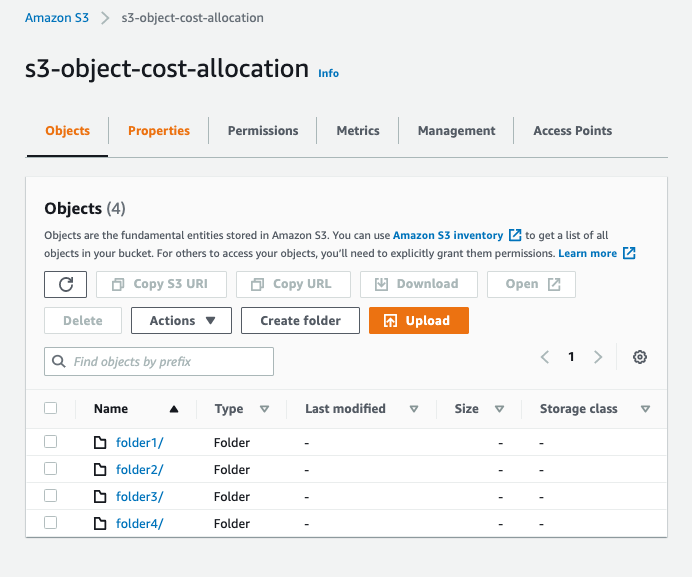 example Folders created