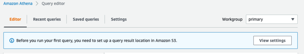 athena setup query bucket