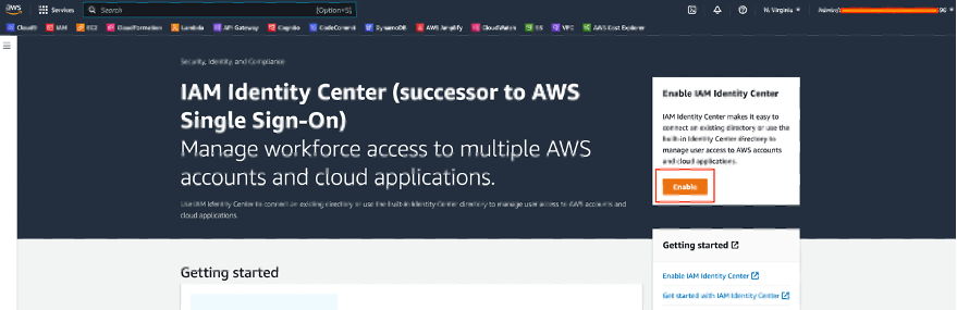 Enabling IAM Identity Center