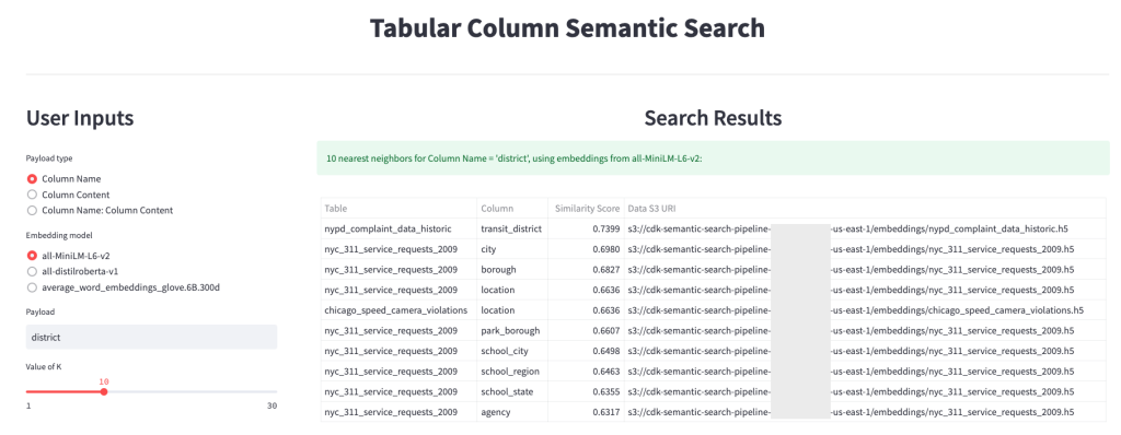 Web application user interface