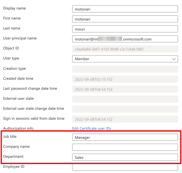 updated user profile