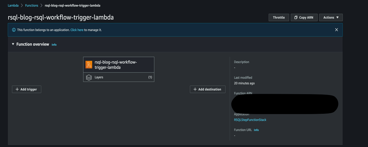 Workflow Trigger Lambda Function