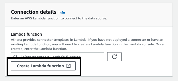 create lambda function