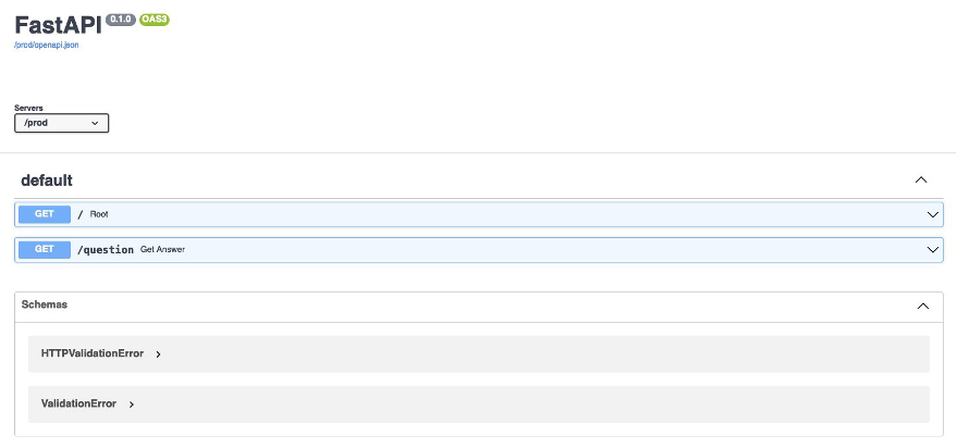 FastAPI Docs web page