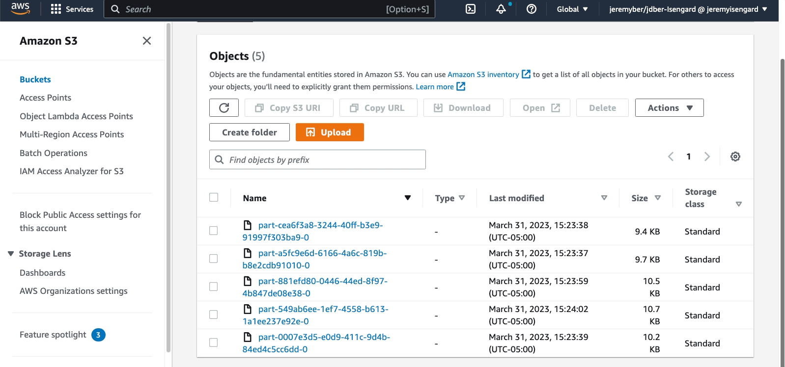 partition files as they land in Amazon S3