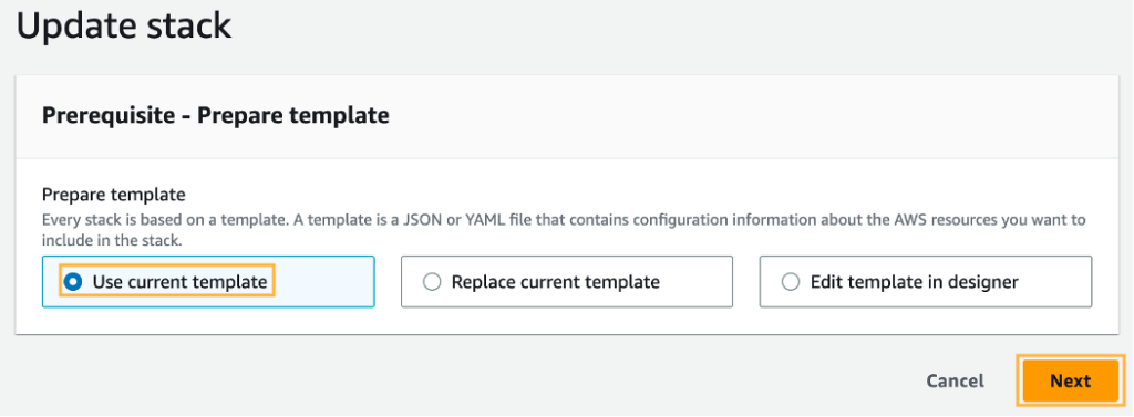 An image showing Amazon CloudFormation, with steps 1-3 complete.