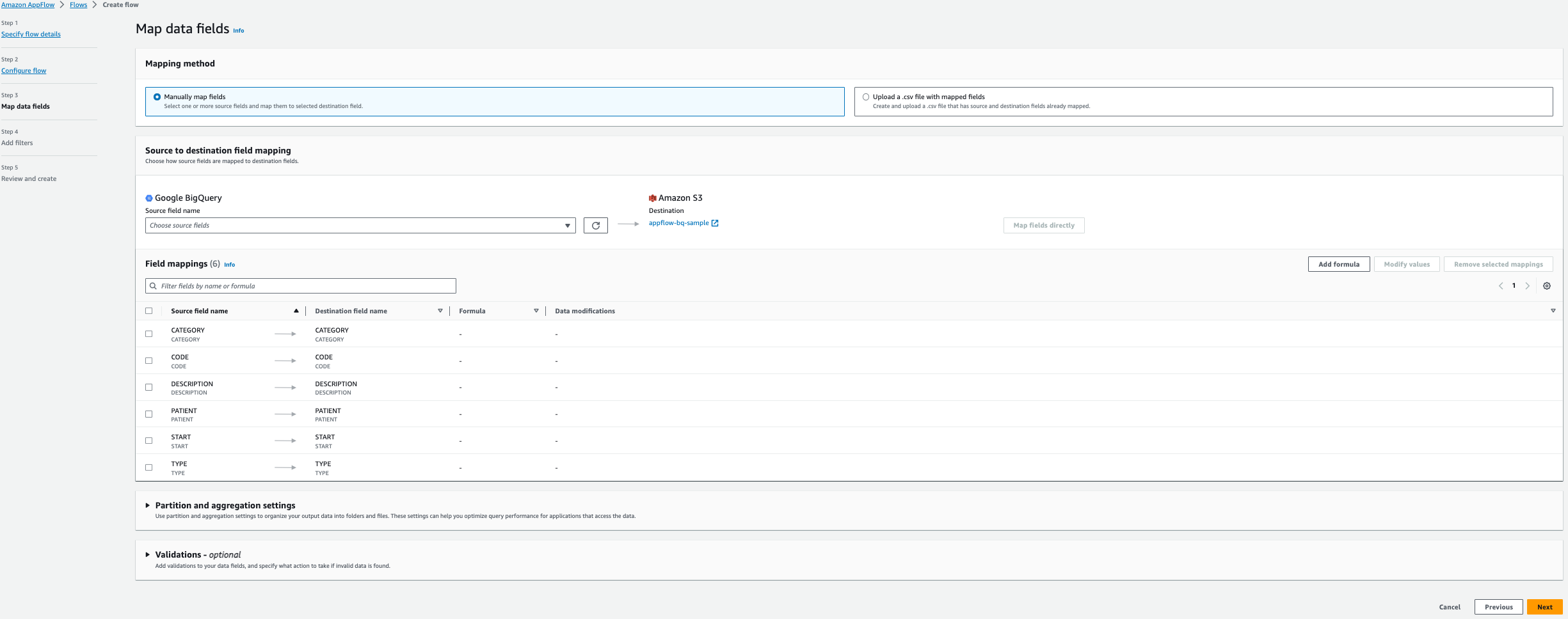 appflow-field-mapping