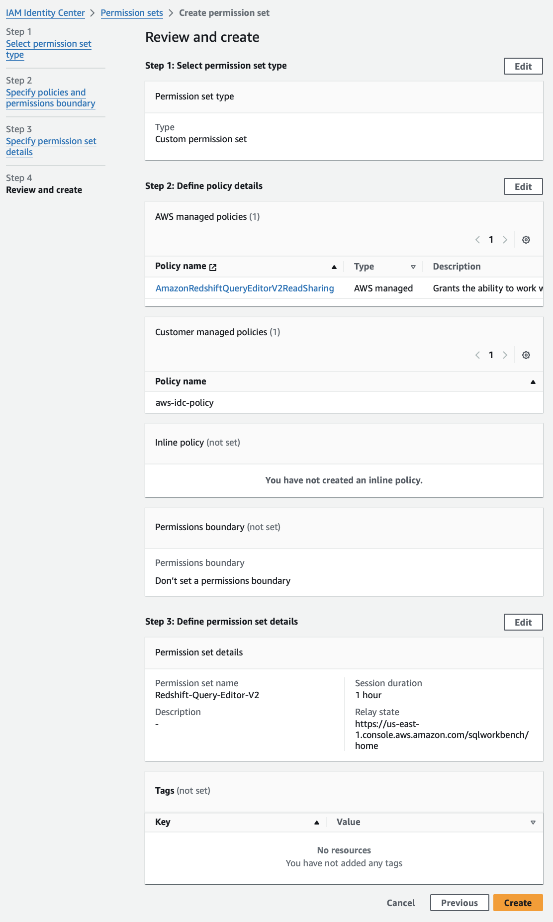 IdC- Review Create Permission