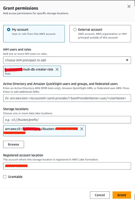 LF - Grant permissions