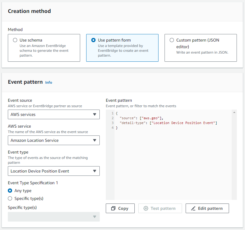 EventBridge creation method
