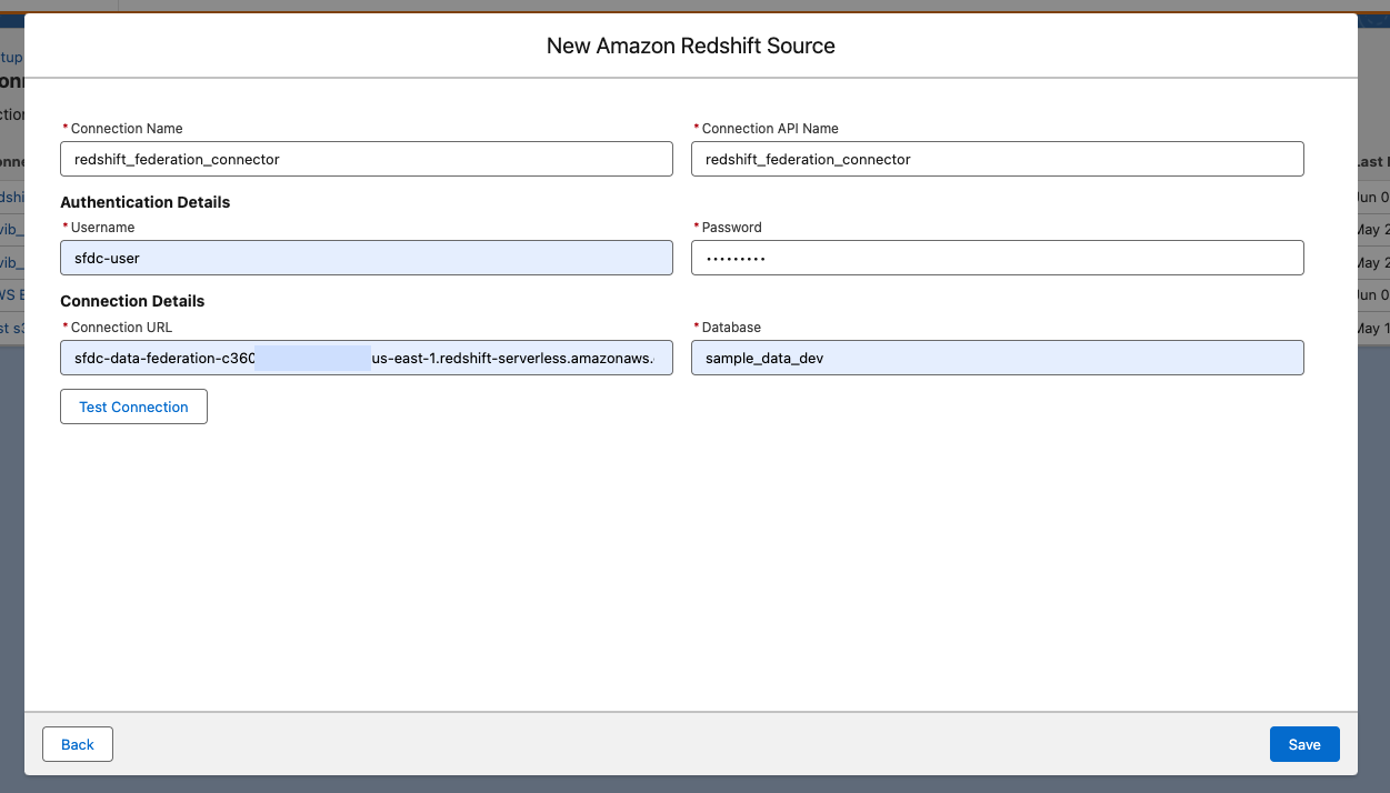 Configure the coonector
