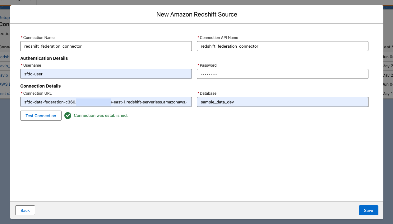 Confirm connection and Save