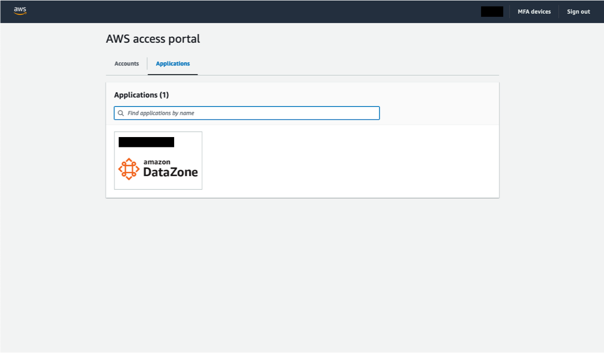 DataZone application