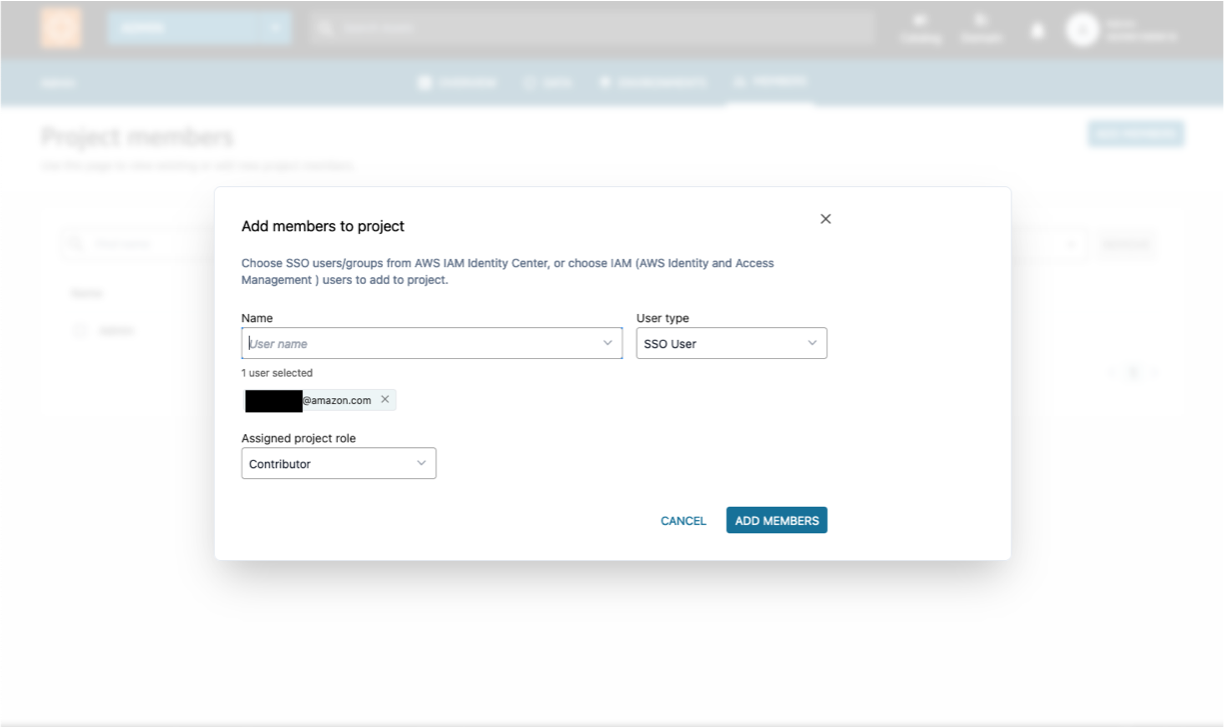 DataZone project members