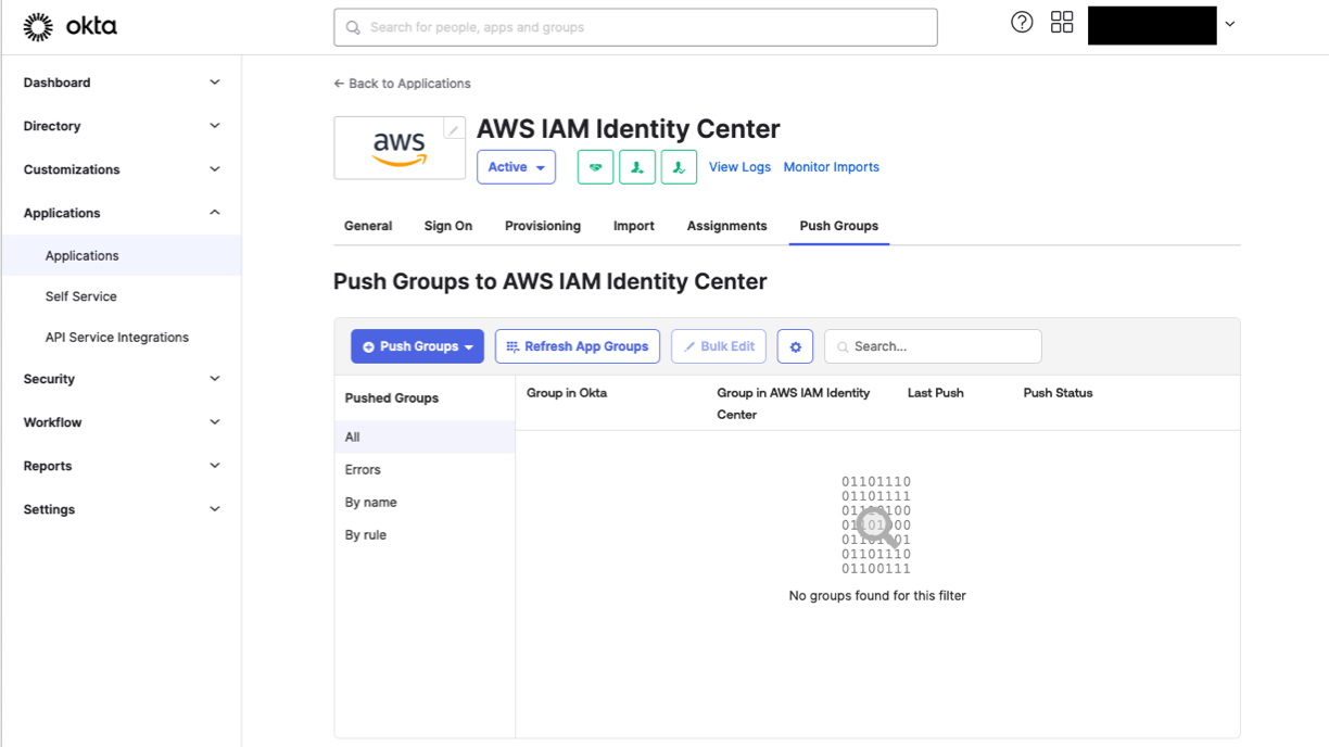 Groups assignment in Okta