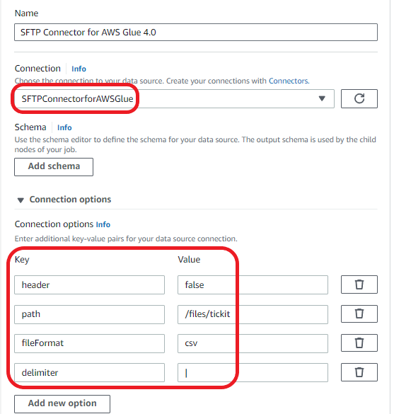glue studio job configuration
