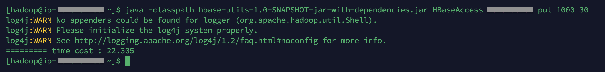 Put demo data into HBase table