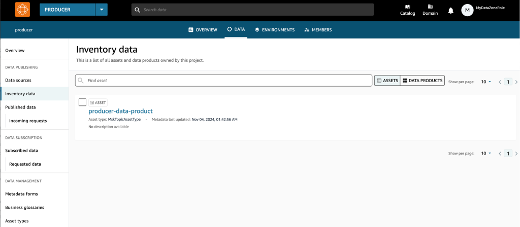 Streaming data product