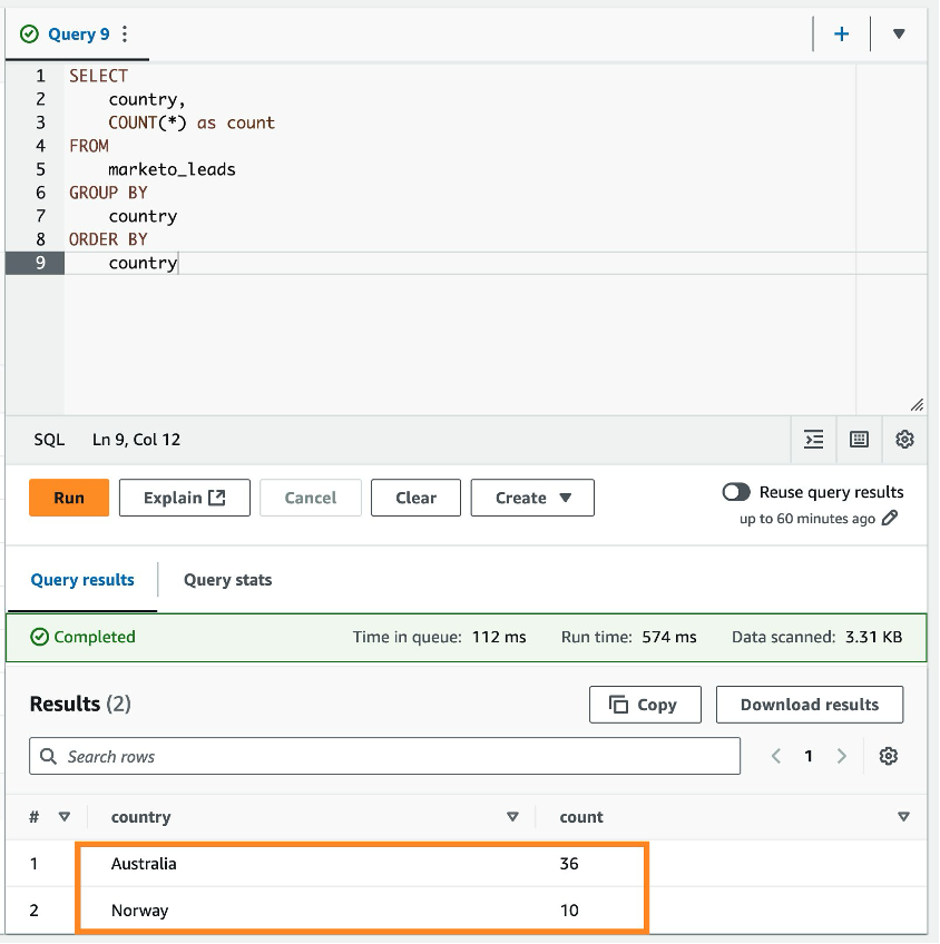 Executing Query to find campaign information using Marketo Engage data