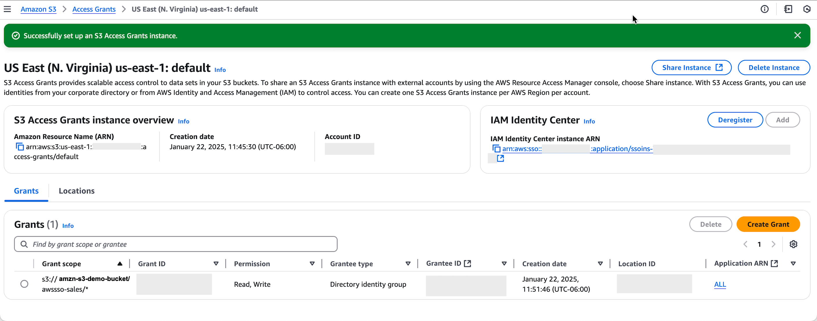 Figure 8: S3 Access Grants grants