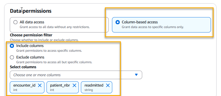 Grant Column Permissions