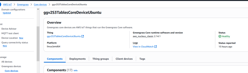 Greengrass Core Device