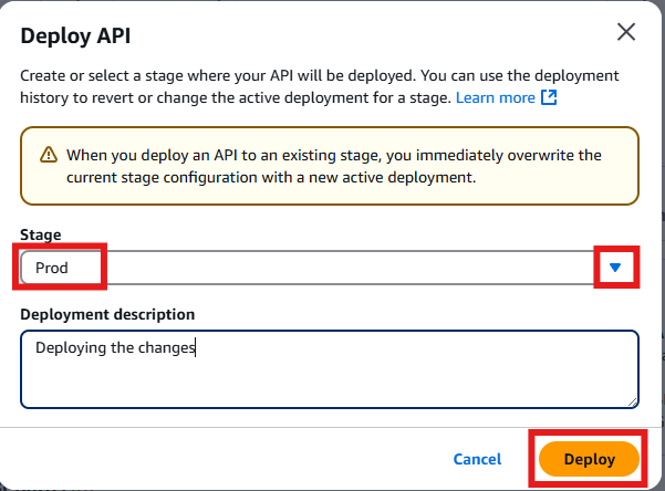 Deploy to Prod Environment