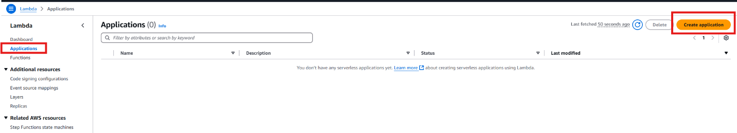 Creating Lambda Application