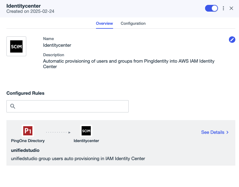 Enabling the SCIM connection 