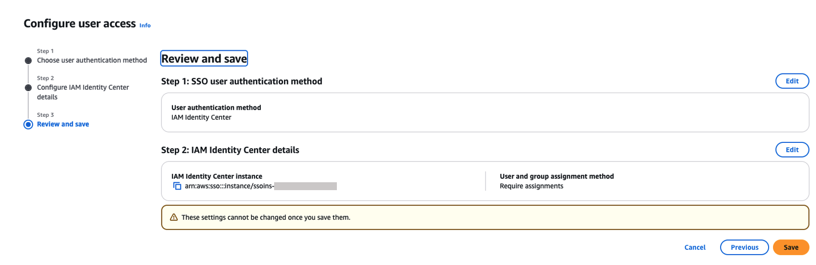 Review and confirm SAML configuration 