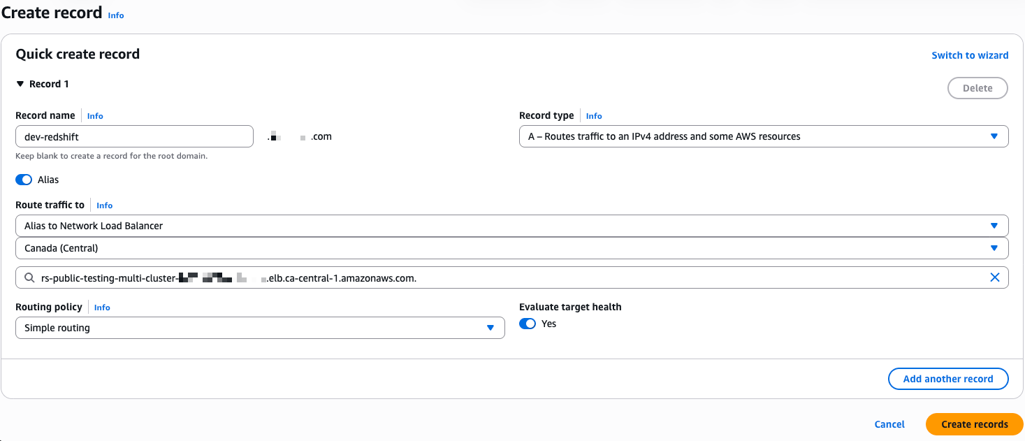 Figure 12: NLB - A record in route 53