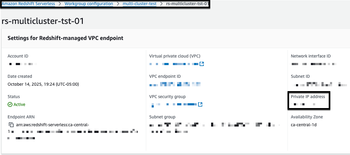 Figure 2: Amazon Redshift managed VPC endpoint