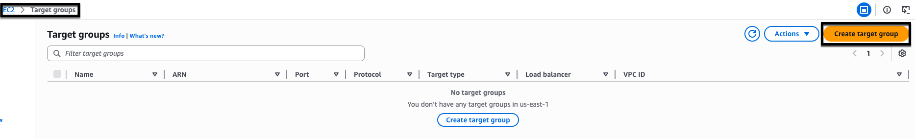 Figure 3: create target group in NLB