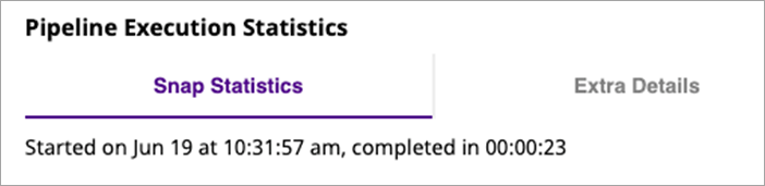 pipeline execution statistics