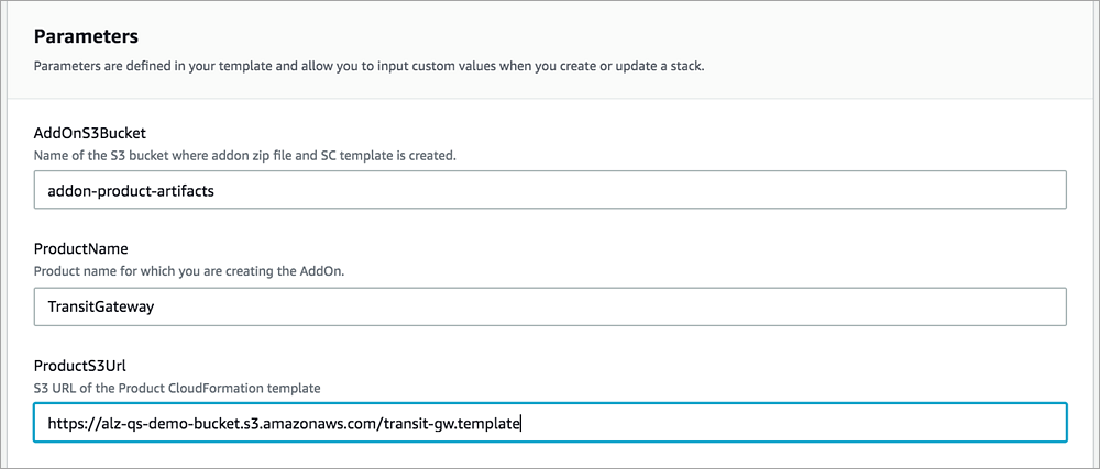 parameters for packaging.