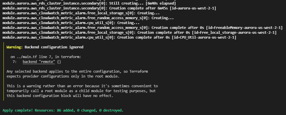 Terraform created resources two AWS Regions