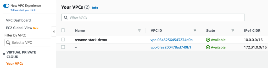 VPC resource was retained