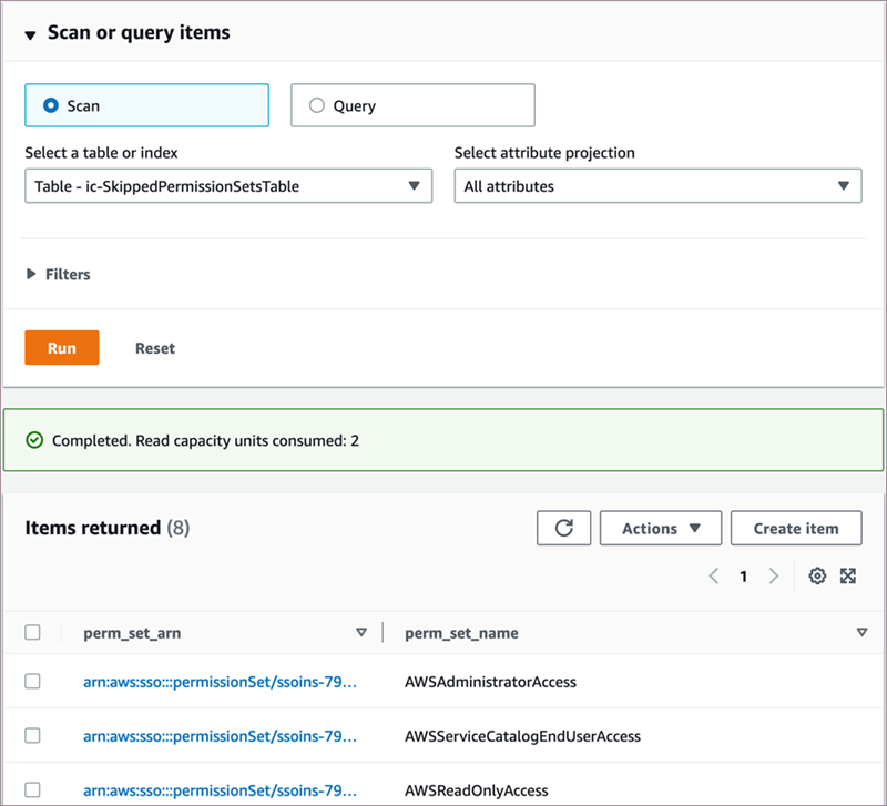screenshot skipped permission sets